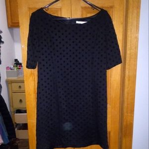 Black short sleeve cocktail dress